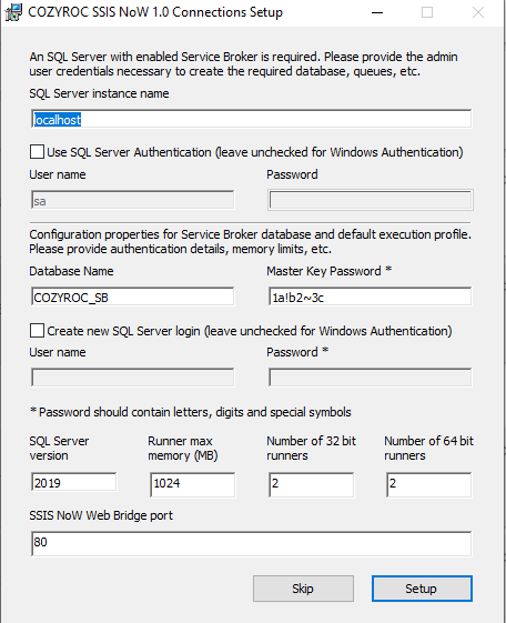 Setup Database