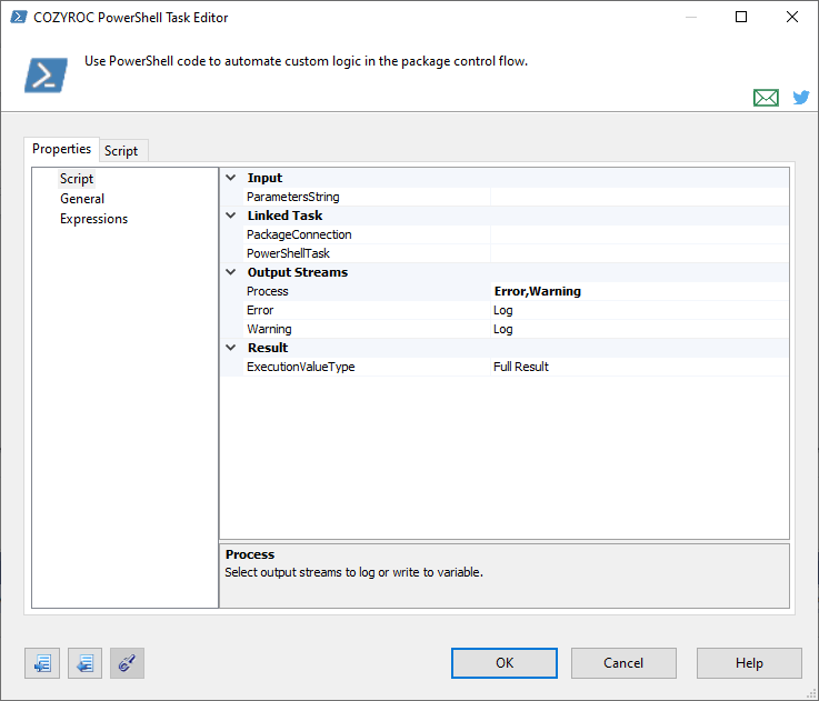 Properties tab