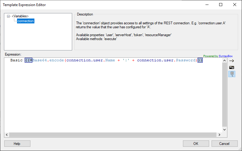 Template Expression Editor