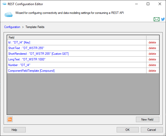 Template Fields Page